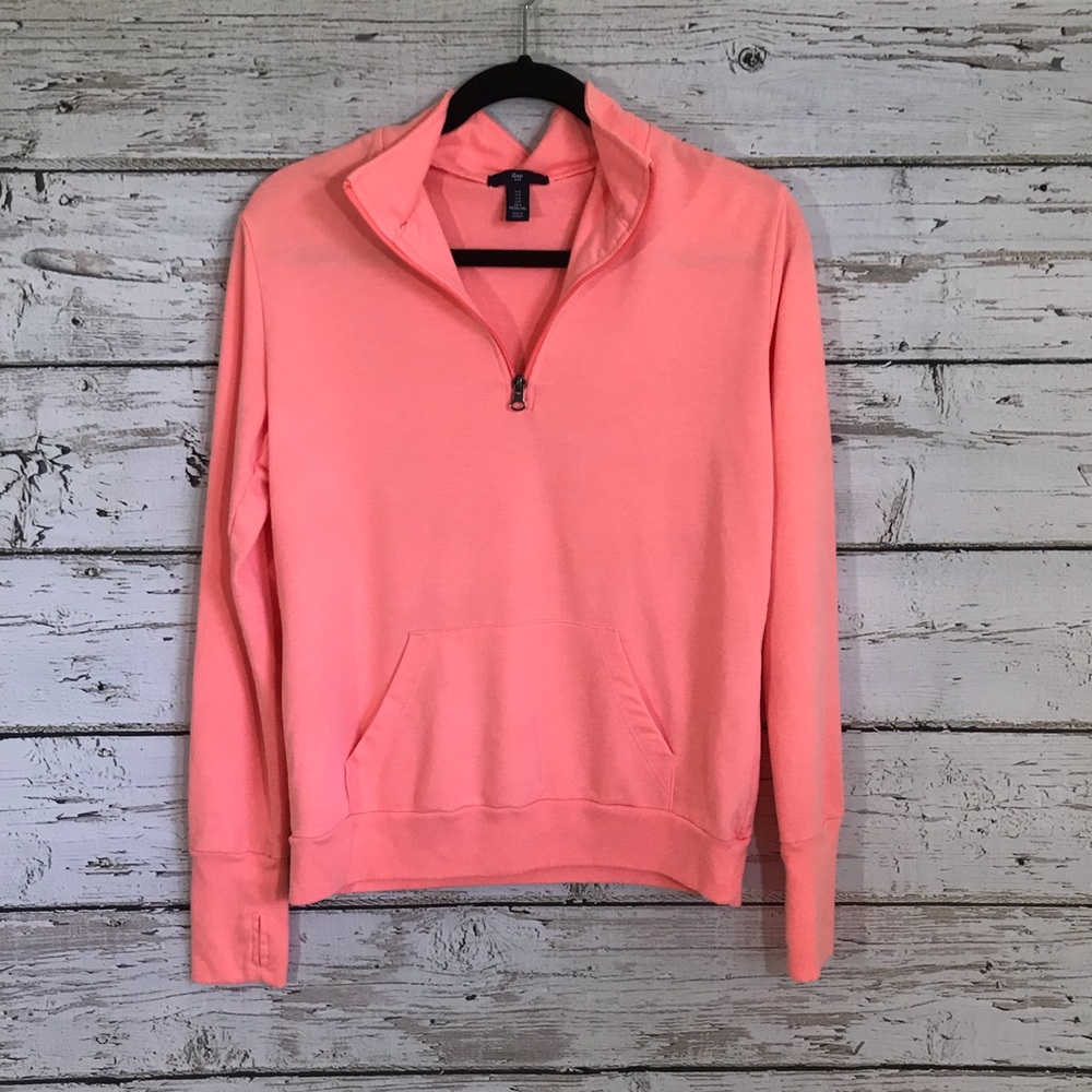 Gap neon orange 1/2 zip Sweater.